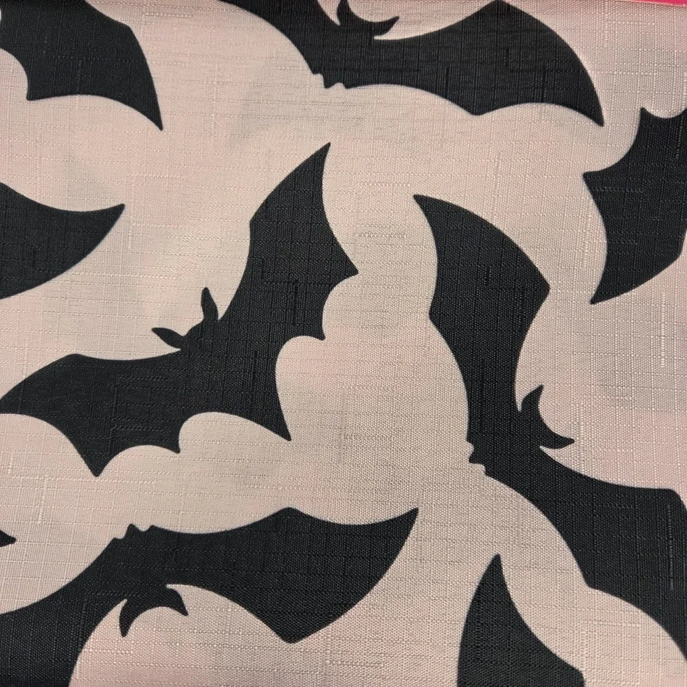 Juicy Couture Halloween Bat Shower Curtain 72 x 72 Inch Pink Black Gothic New